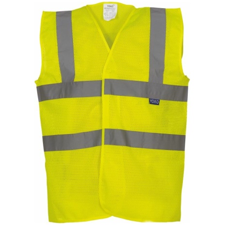 Hoge zichtbaarheid vest van gerecycleerd gaas