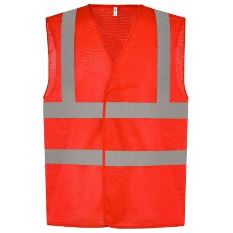 Hoge zichtbaarheid vest van gerecycleerd gaas