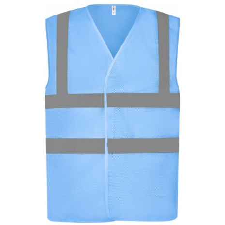 Hoge zichtbaarheid vest van gerecycleerd gaas