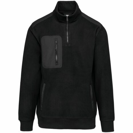 Eco-friendly fleece met ritskraag unisex