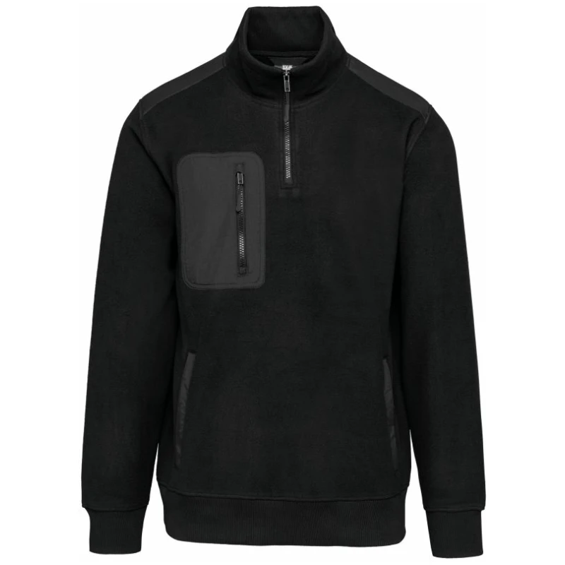 Eco-friendly fleece met ritskraag unisex