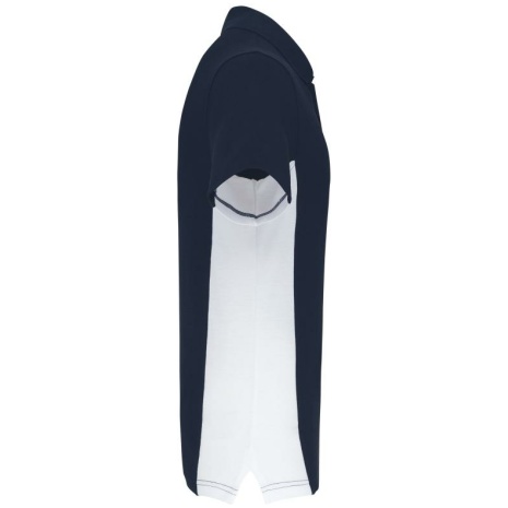 Tweekleurige piquépolo korte mouwen heren