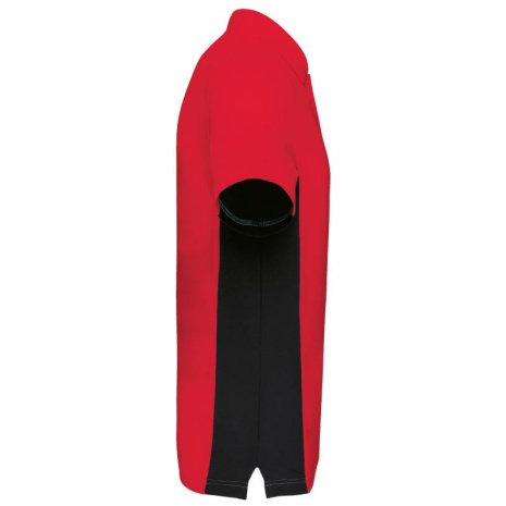 Tweekleurige piquépolo korte mouwen heren