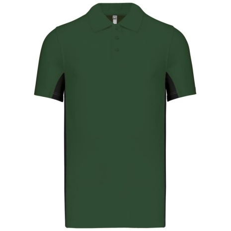 Tweekleurige piquépolo korte mouwen heren