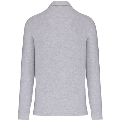 Herenpolo lange mouwen van jersey