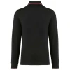 Heren polo van piquétricot met lange mouwen