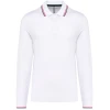 Heren polo van piquétricot met lange mouwen