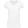 Dames-t-shirt Supima® V-hals korte mouwen