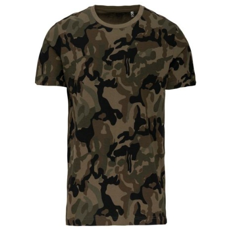 T-shirt camo korte mouwen