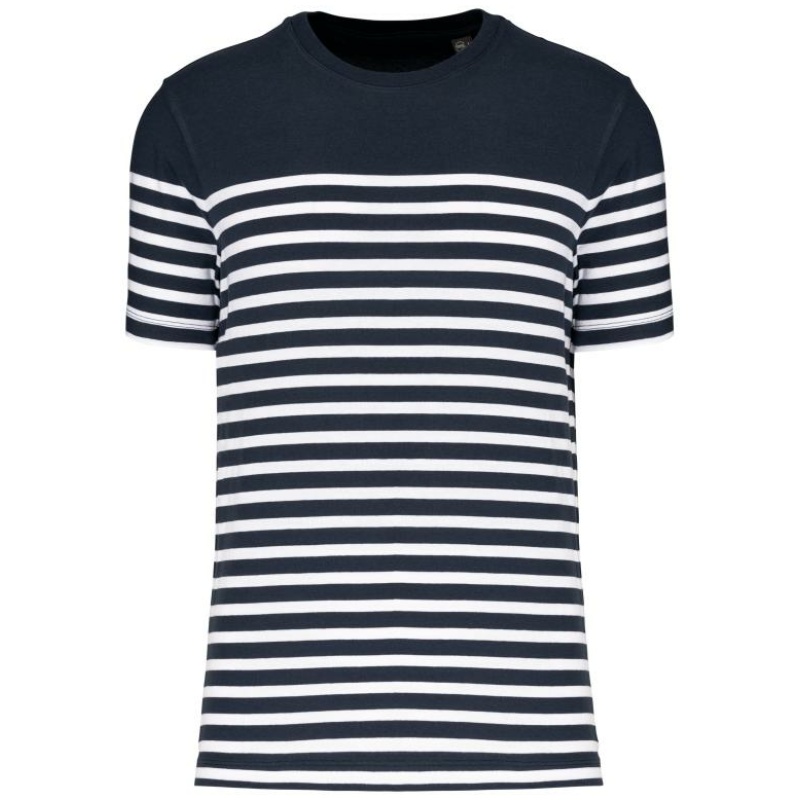 Marine-t-shirt ronde hals Bio heren