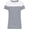 Marine-t-shirt ronde hals Bio dames