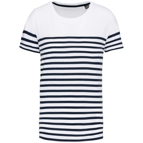Marine-t-shirt ronde hals Bio kind