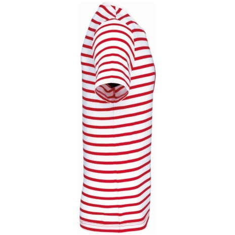 Gestreept T-shirt met zak en korte mouwen