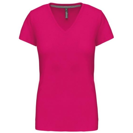Dames T-shirt V-hals Korte Mouwen