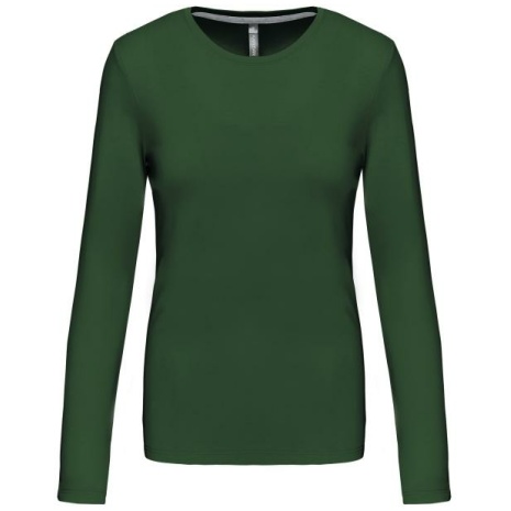 Dames T-shirt ronde hals lange mouwen