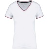 Dames-t-shirt piqué V-hals