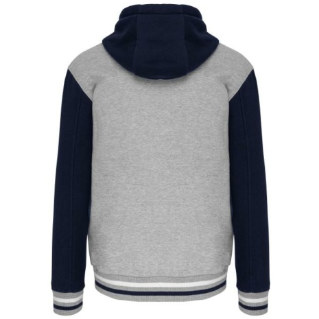 College jacket met capuchon unisex