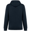 Unisex sweater met capuchon met contrasterend motief