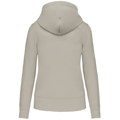 Ecologische damessweater met capuchon en ritssluiting