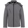 Heren softshell jas met afneembare capuchon