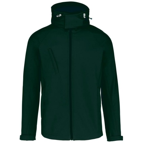 Heren softshell jas met afneembare capuchon