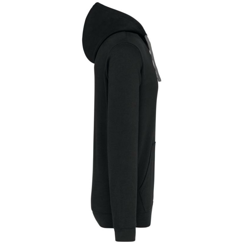 Hooded sweater met contrasterde capuchon