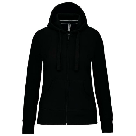 Damessweater met rits en capuchon