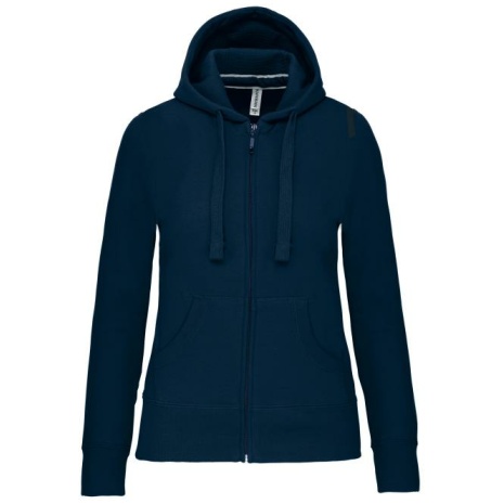 Damessweater met rits en capuchon