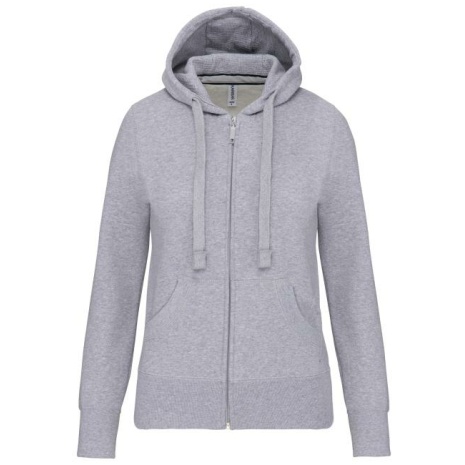 Damessweater met rits en capuchon