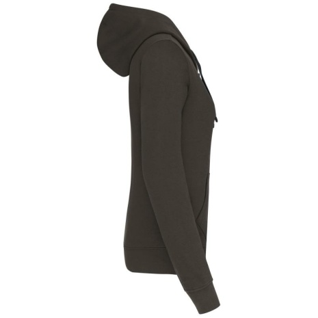 Damessweater met capuchon in contrasterende kleur