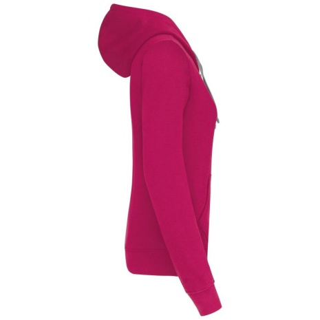 Damessweater met capuchon in contrasterende kleur