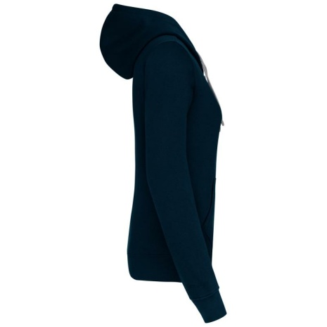 Damessweater met capuchon in contrasterende kleur