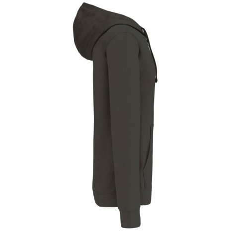 Herensweater met rits en capuchon in contrasterende kleur