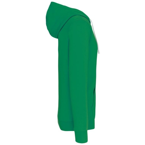 Herensweater met rits en capuchon in contrasterende kleur