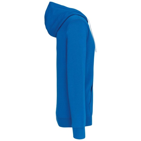 Herensweater met rits en capuchon in contrasterende kleur