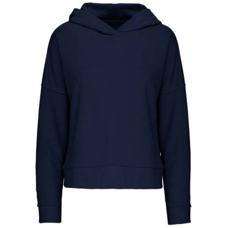 Bio lounge damessweater met capuchon