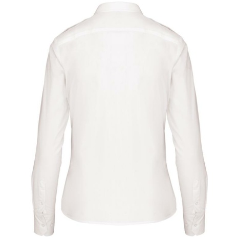 Damespilootoverhemd lange mouwen