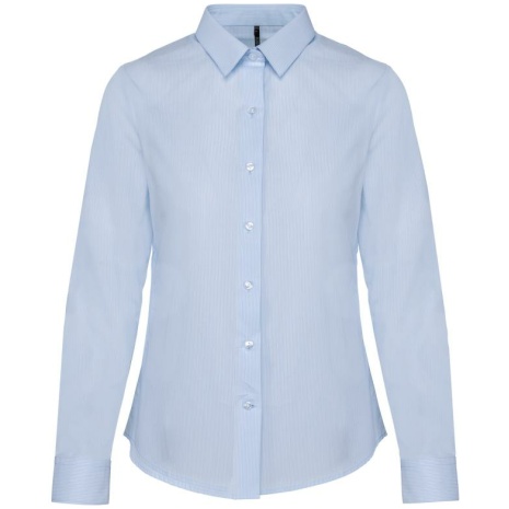 Damesblouse in popeline met lange mouwen