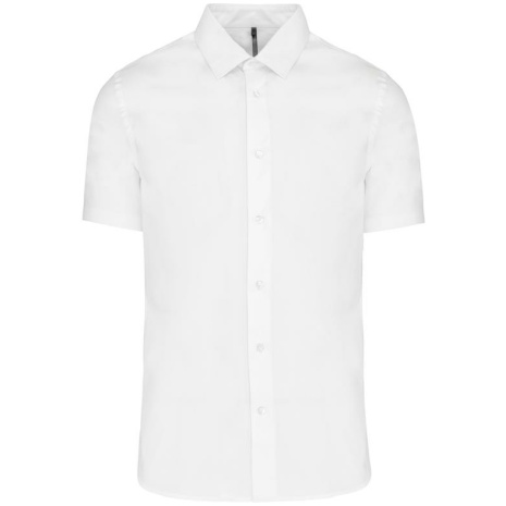 Heren stretch overhemd korte mouwen
