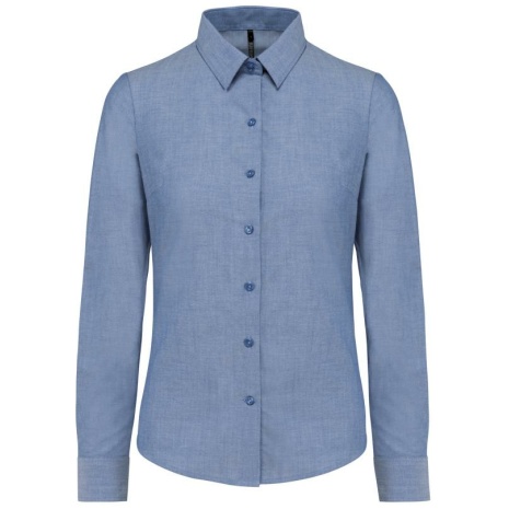 Dames Oxford blouse lange mouwen