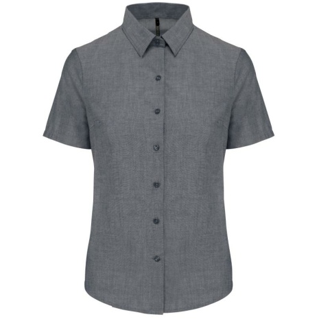 Dames Oxford blouse korte mouwen