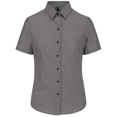 Dames Oxford blouse korte mouwen