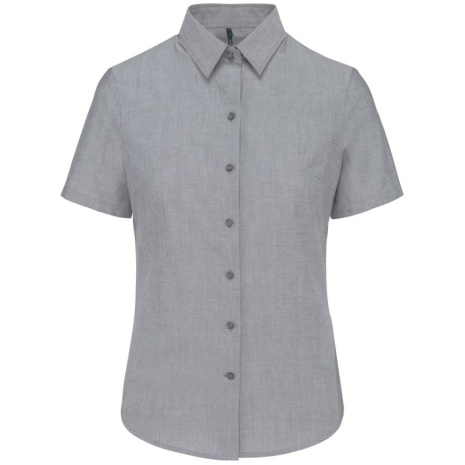 Dames Oxford blouse korte mouwen