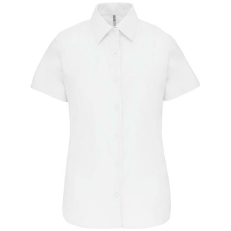 Dames Oxford blouse korte mouwen