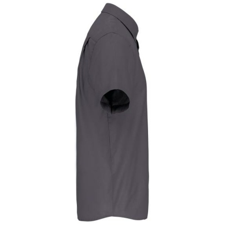 Heren non-iron micro sergé overhemd korte mouwen