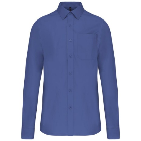 Heren poplin overhemd lange mouwen