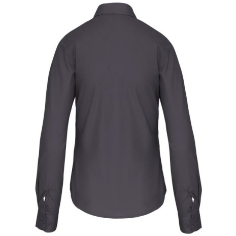 Dames poplin blouse lange mouwen