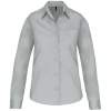 Dames poplin blouse lange mouwen