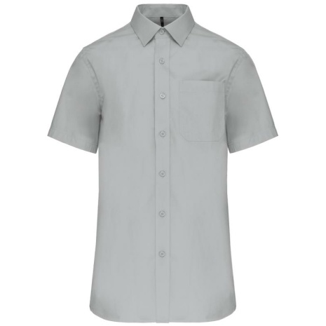 Heren poplin overhemd korte mouwen