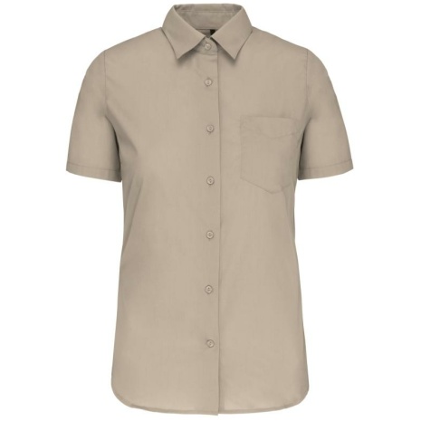 Overhemd in onderhoudsvriendelijk polykatoen-popeline korte mouwen dames